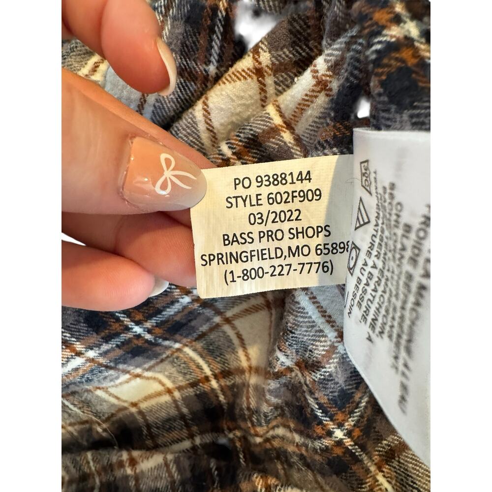 Red Head Plaid Flannel Shirt Mens Small Brown Cotton Bass Pro - Picture 5 of 9